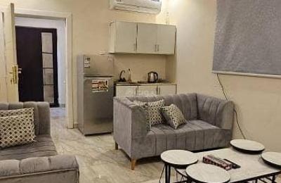 A furnished one-bedroom apartment for rent in Al-Narges.