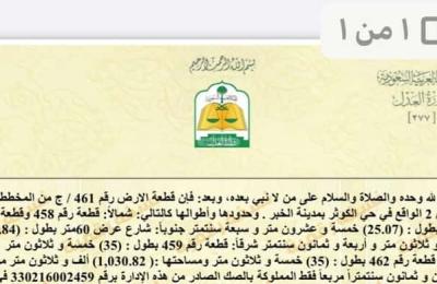 Land 1030.82 SQM Facing South on 60m Width Street