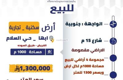 Land 1000 SQM Facing South on 15m Width Street