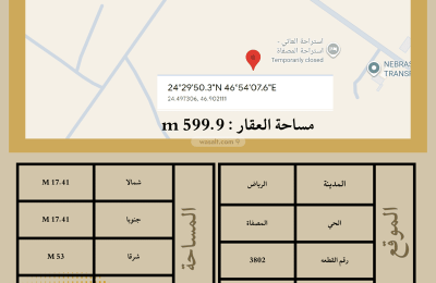 Land 599.9 SQM Facing East on 30m Width Street
