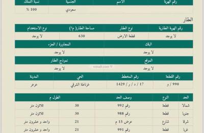 Land 630 SQM Facing East on 15m Width Street